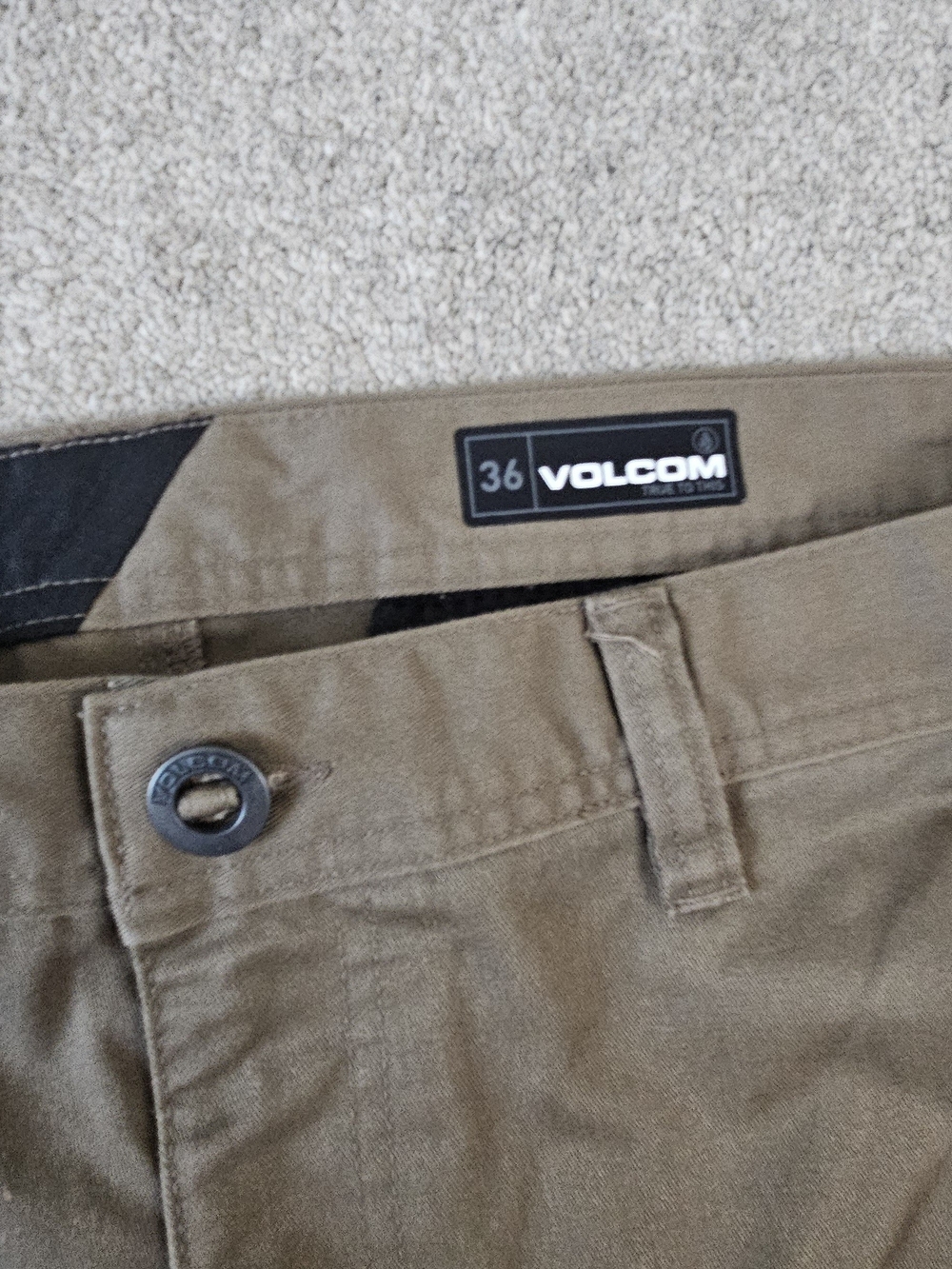 Volcom 36 X 32 True To This Chino